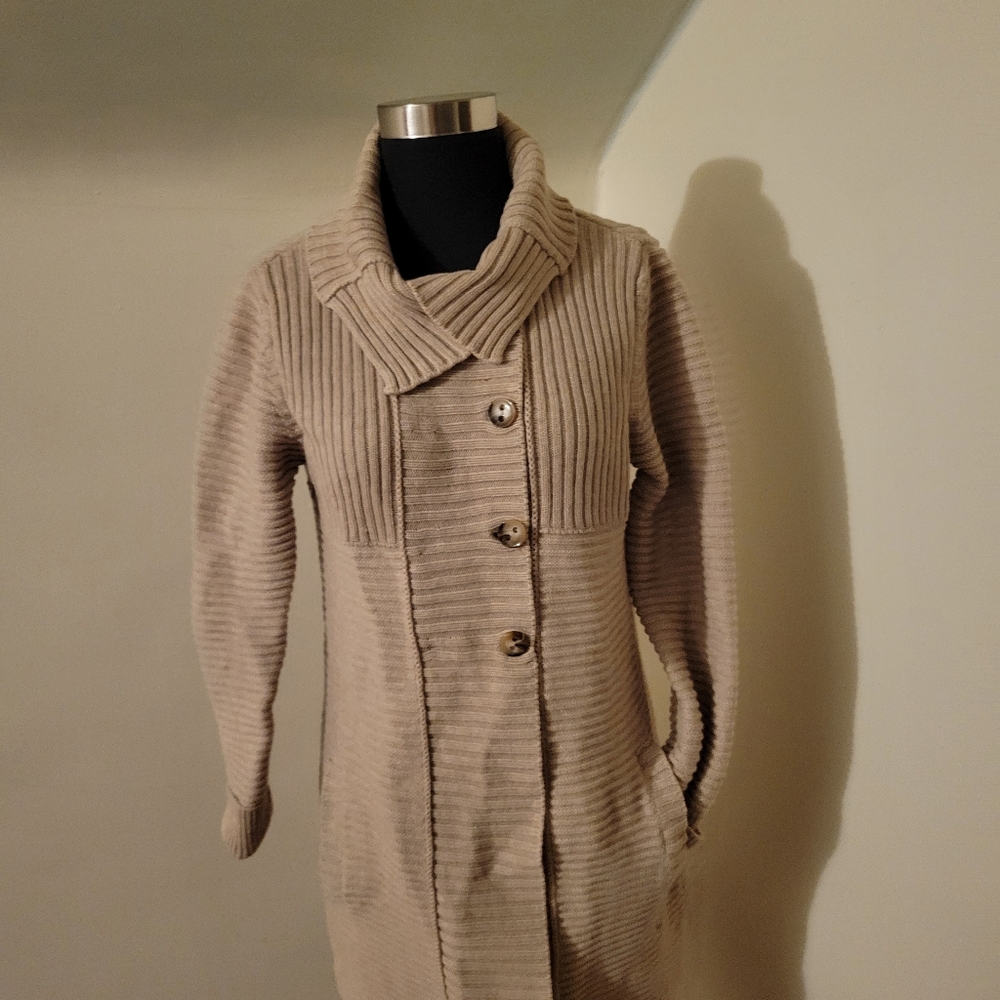 100% Italian Cashmere Sweater Cardigan Size M